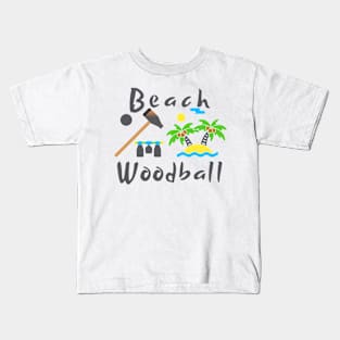 Beach Woodball Championship Kids T-Shirt